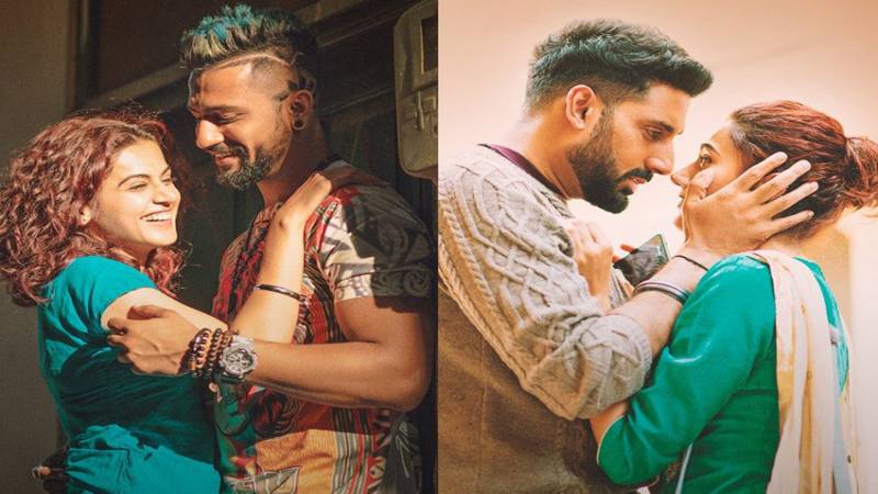 Taapsee Pannu with Vicky Kaushal and Abhishek Bachchan in Manmarziyaan